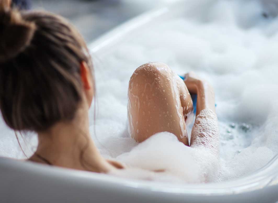 Bubble trouble? Relax in a natural bubble bath